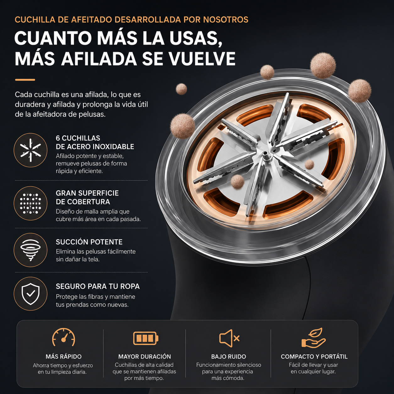Quitapelusas Eléctrico Portátil para Ropa
