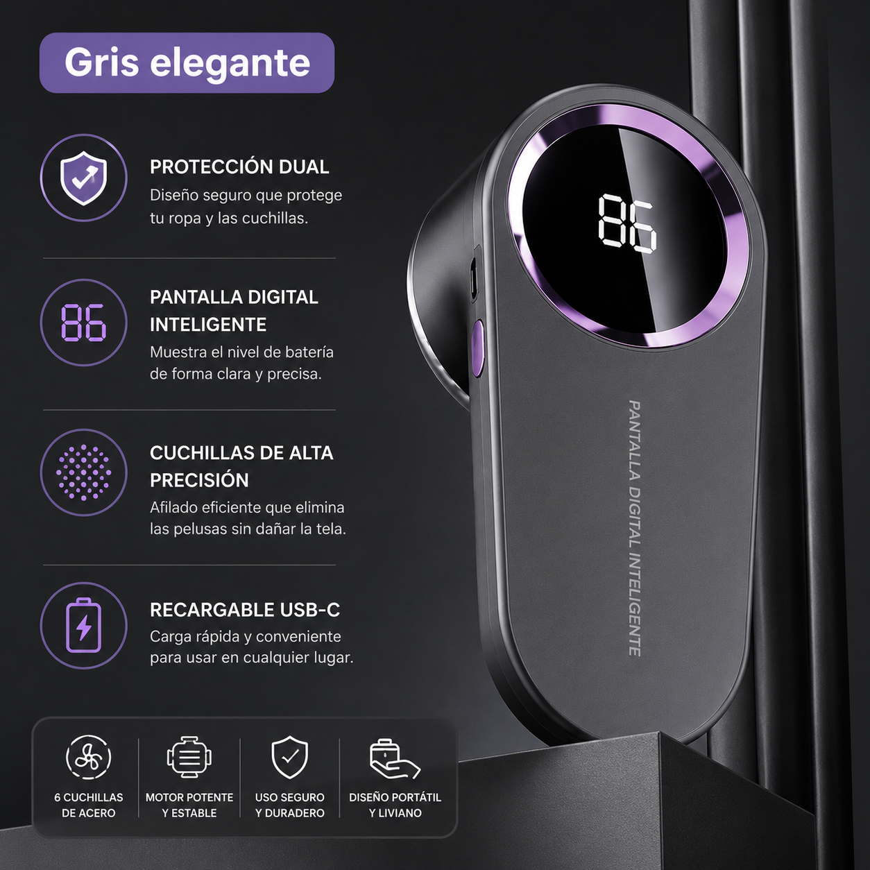 Quitapelusas Eléctrico Portátil para Ropa